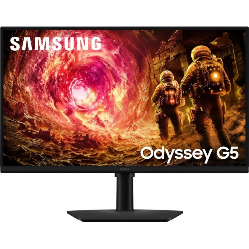 МОНИТОР 27" Samsung Odyssey G5 LS27FG502EIXCI Black с поворотом экрана (IPS, 2560x1440, 180Hz, 1 ms, 178°/178°)