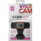 Камера Web Defender G-Lens 2579 черный 2Mpix (1280x720) USB2.0 с микрофоном