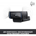 Камера Web Logitech HD Pro C920 черный 3Mpix (1920x1080) USB2.0 с микрофоном (960-000998)