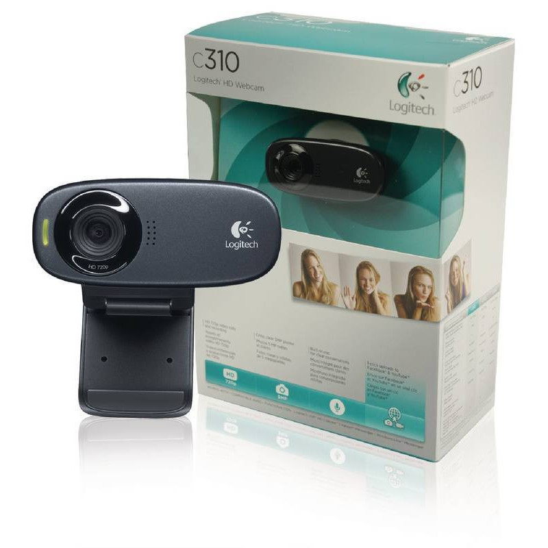 Logitech Веб-камера C310 HD WebCam, 1.2 Мп, 1280 х 720, 30 кад/сек, 60°, микрофон, USB2.0, 1.5 м, чёрный.