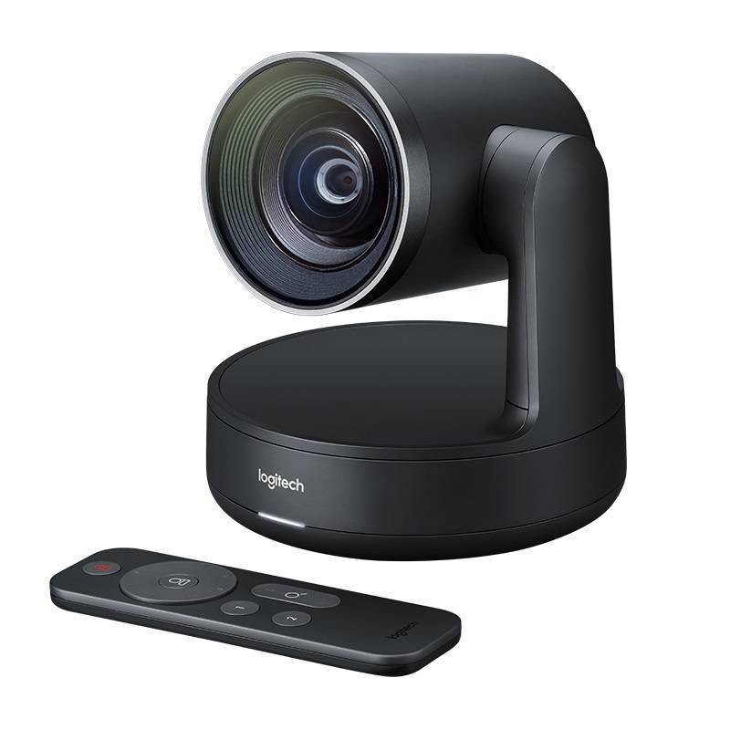 Logitech Веб-камера Conference Cam Rally, 3840 х 2160, 90°, пульт ДУ, USB 3.0, кабель Type-C, черный.
