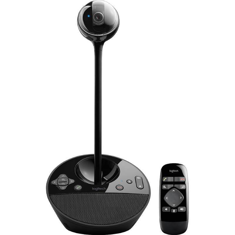 Logitech Веб-камера Conference Cam BCC950, Full HD 1080p, автофокус, встр. микрофон, пульт ДУ, настольный, черный.