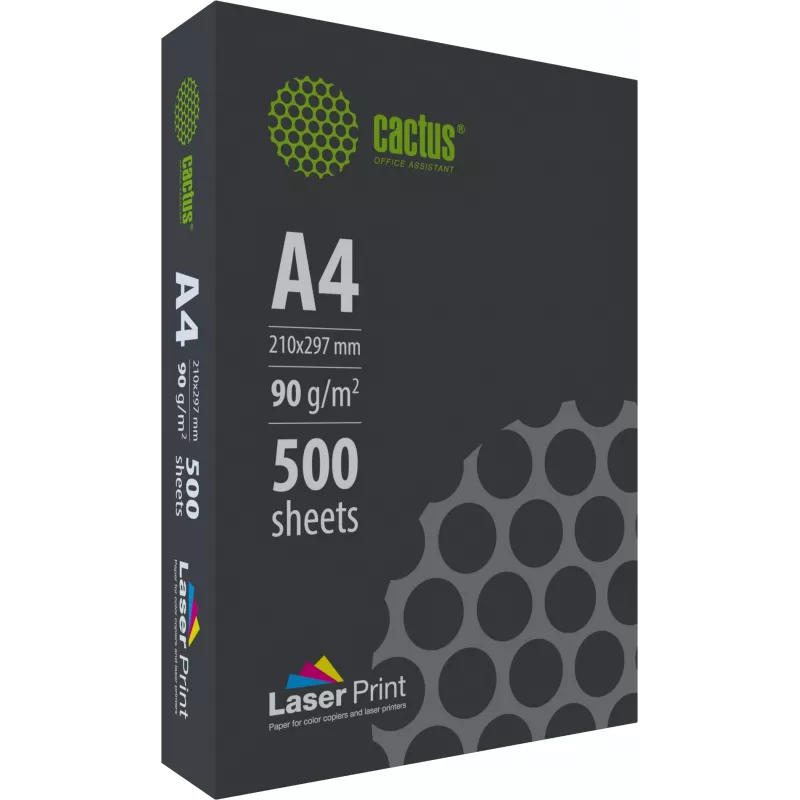 Бумага Cactus CS-LPA490500 A4 марка A/90г/м2/500л./белый CIE170% для лазерной печати