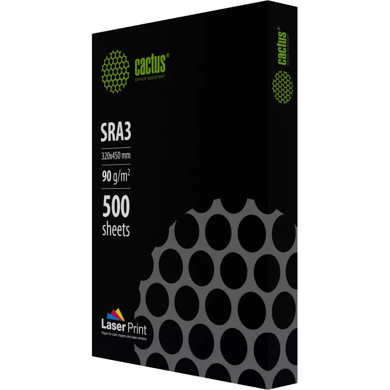 Бумага Cactus CS-LPSRA390500 SRA3 марка A/90г/м2/500л./белый CIE170% для лазерной печати