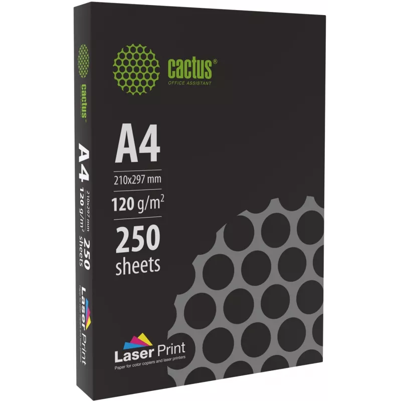 Бумага Cactus CS-LPA4120250 A4 марка A/120г/м2/250л./белый CIE170% для лазерной печати