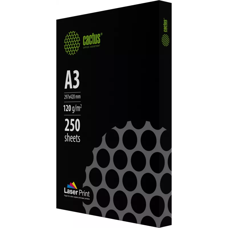 Бумага Cactus CS-LPA3120250 A3 марка A/120г/м2/250л./белый CIE170% для лазерной печати