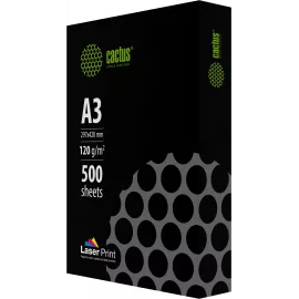 Бумага Cactus CS-LPA3120500 A3 марка A/120г/м2/500л./белый CIE170% для лазерной печати