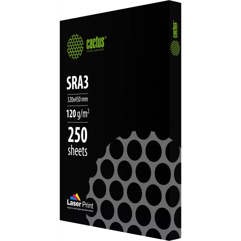 Бумага Cactus CS-LPSRA3120250 SRA3 марка A/120г/м2/250л./белый CIE170% для лазерной печати