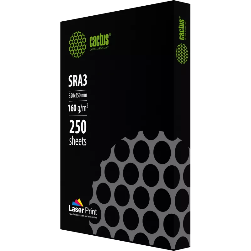 Бумага Cactus CS-LPSRA3160250 SRA3 марка A/160г/м2/250л./белый CIE170% для лазерной печати