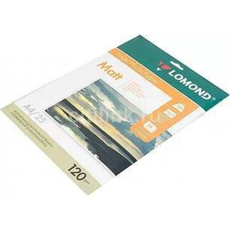 Фотобумага LOMOND Односторонняя Матовая, 120г/м2,A4 (21X29,7см) 25л. для струйной печати.