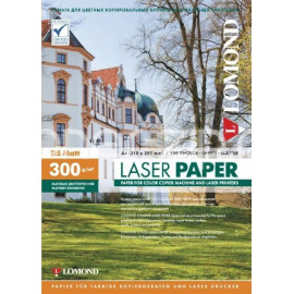 Фотобумага LOMOND Двухсторонняя Матовая, для лазерной печати, 300 г/м2, A4/150л.