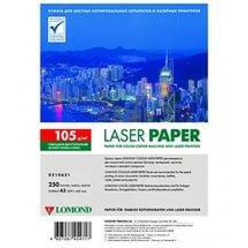Фотобумага LOMOND Двухсторонняя Глянцевая, для лазерной печати, 105 г/м2, А3/250л.
