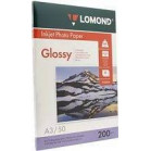 Фотобумага LOMOND Односторонняя Глянцевая, 200г/м2, A3 (29,7X42см) 50л. для струйной печати. 