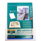 Самоклеящаяся фотобумага LOMOND, матовая, A4, неделенная (210 x 297 мм), 90 г/м2, 25 листов.