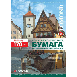 Фотобумага LOMOND Двухсторонняя Глянцевая, для лазерной печати, 170 г/м2, A4/250л.