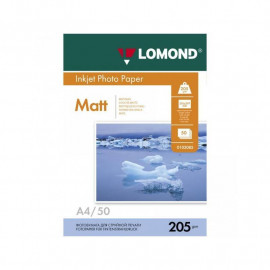 Фотобумага LOMOND Одностороняя Матовая, 205г/м2, A4(21x29см)/25л. 