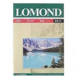 Фотобумага LOMOND Одностороняя Глянцнвая, 130г/м2, A4(21x29см)/25л.