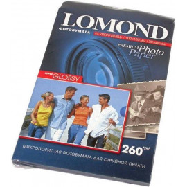 Фотобумага LOMOND Одностороняя Супер Глянцевая, 260г/м2, A5(21x15см) 20л.