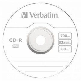 Диск CD-R Verbatim 700Mb 52x Cake Box (10шт) (43437)