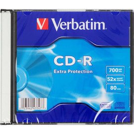 Диск CD-R Verbatim 700Mb 52x Slim case (200шт) (43347)