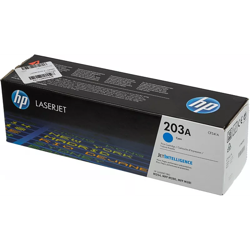 Картридж лазерный HP 203A CF541A голубой бар.в компл. (1300стр.) для HP M254/280/281
