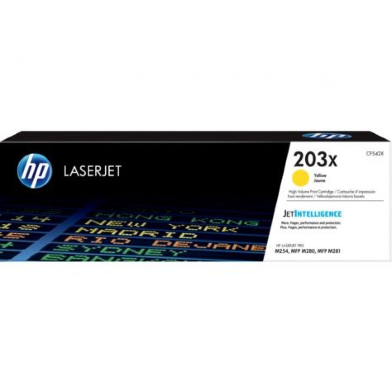 Картридж лазерный HP 203X CF542X желтый (2500стр.) для HP M254/280/281 Картридж лазерный HP 203X CF542X желтый (2500стр.) для HP M254/280/281