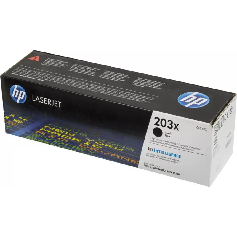 Картридж лазерный HP 203X CF540X черный бар.в компл. (3200стр.) для HP M254/280/281