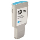 Картридж струйный HP 728 F9K17A голубой (300мл) для HP DJ T730/T830 без чипа