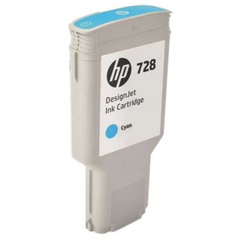 Картридж струйный HP 728 F9K17A голубой (300мл) для HP DJ T730/T830