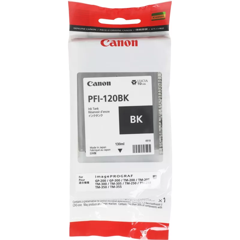 Картридж струйный Canon PFI-120BK 2885C001 черный для Canon imagePROGRAF TM-200/205