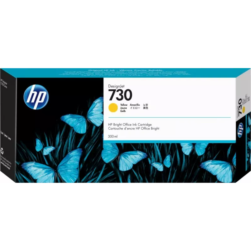 Картридж струйный HP 730 P2V70A желтый (300мл) для HP DJ T1700