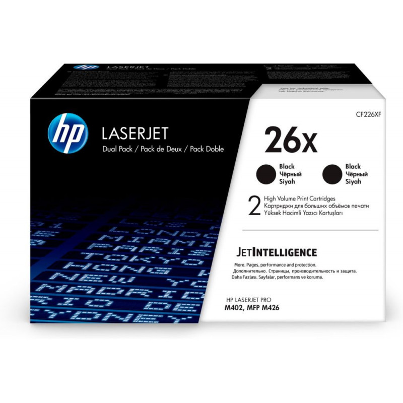 Картридж лазерный HP 26X CF226XD черный двойная упак. (18000стр.) для HP LJ Pro M402/M426 Картридж лазерный HP 26X CF226XD черный двойная упак. (18000стр.) для HP LJ Pro M402/M426
