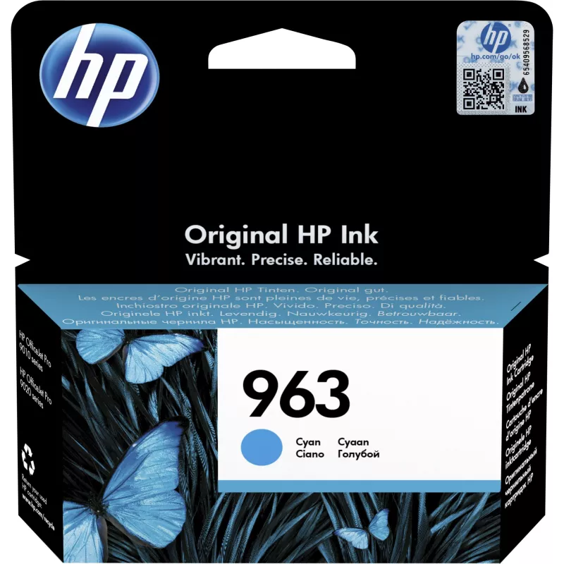 Картридж струйный HP 963 3JA23AE голубой (700стр.) для HP OfficeJet Pro 901x/902x HP