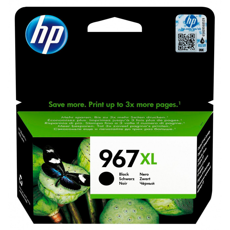 Картридж струйный HP 967XL 3JA31AE черный (3000стр.) для HP OfficeJet Pro 902x HP