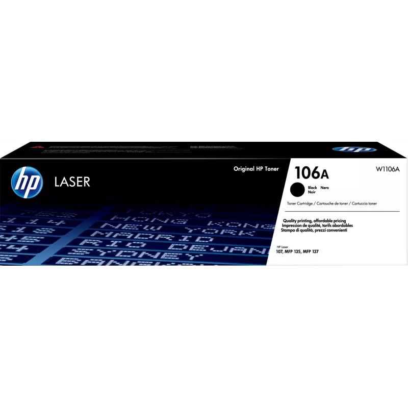 Картридж лазерный HP 106 W1106A черный (1000стр.) для HP Laser 107/MFP 135/137