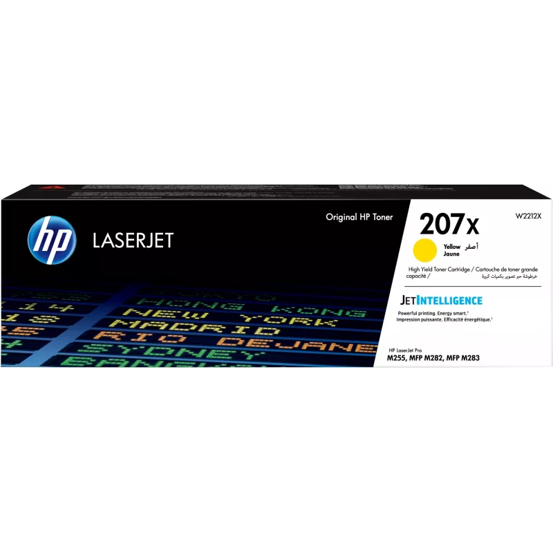 Картридж лазерный HP 207X W2212X желтый бар.в компл. (2450стр.) для HP M255/MFP M282/M283