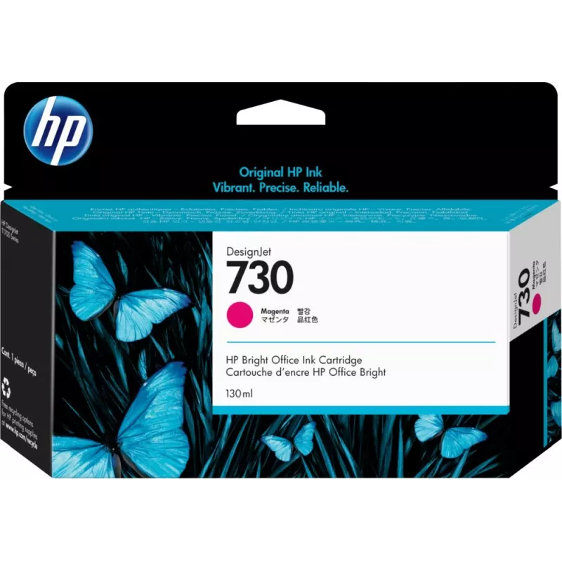 Картридж струйный HP 730 P2V63A пурпурный (130мл) для HP DJ T1700