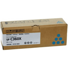 Картридж лазерный Ricoh SP C360X 408251 голубой (9000стр.) для Ricoh SP C361SFNw