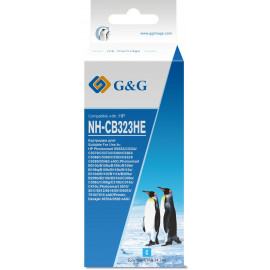 Картридж струйный G&G NH-CB323HE голубой (14.2стр.) для HP Photosmart B8553/C5324/C5370/C5373/C5380/C5383