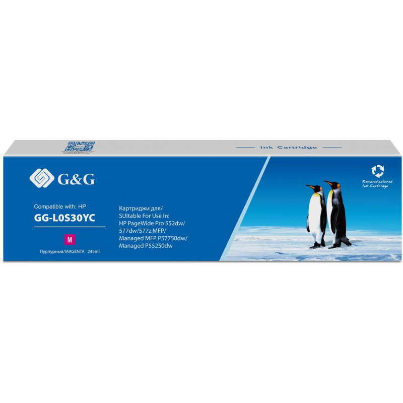 Картридж струйный G&G GG-L0S30YC 976YC пурпурный (245мл) для HP PW Pro 577/552/ Enterprise 556/586