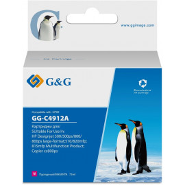 Картридж струйный G&G GG-C4912A № 82 пурпурный (72мл) для HP DJ 500/800C