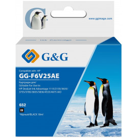 Картридж струйный G&G GG-F6V25AE 652 черный (18мл) для HP IA 1115/2135/3635/4535/3835/4675