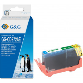 Картридж струйный G&G GG-CD972AE голубой (14.6мл) для HP Officejet 6000/6500/6500A/7000/7500A