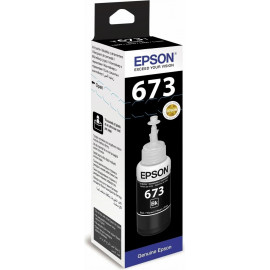 Картридж струйный Epson T673BK C13T673198 (C13T67314A) черный (1900стр.) (70мл) для Epson L800/L805/L810/L850/L1800