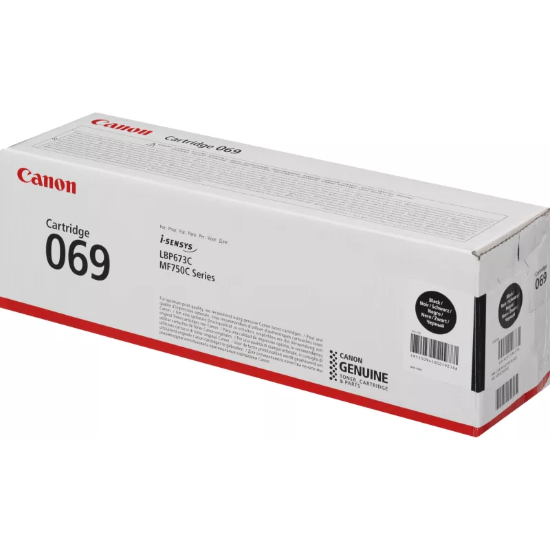Картридж лазерный Canon 069BK 5094C002 черный бар.в компл. (2100стр.) для Canon MF752Cdw/754Cdw, LBP673Cdw