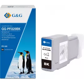 Картридж струйный G&G GG-PFI320BK PFI-320BK черный (300мл) для Canon imagePROGRAF TM-200/200MFP/205/300/300MFP/305