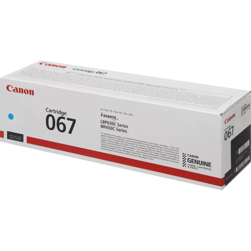Картридж лазерный Canon 067C 5101C002 голубой бар.в компл. (1250стр.) для Canon LBP631/633/MF651/655/657