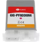 Картридж струйный G&G GG-PFI030M PFI-030M пурпурный (55мл) для Canon imagePROGRAF TA-20/30