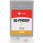 Картридж струйный G&G GG-PFI030Y PFI-030Y желтый (55мл) для Canon imagePROGRAF TA-20/30