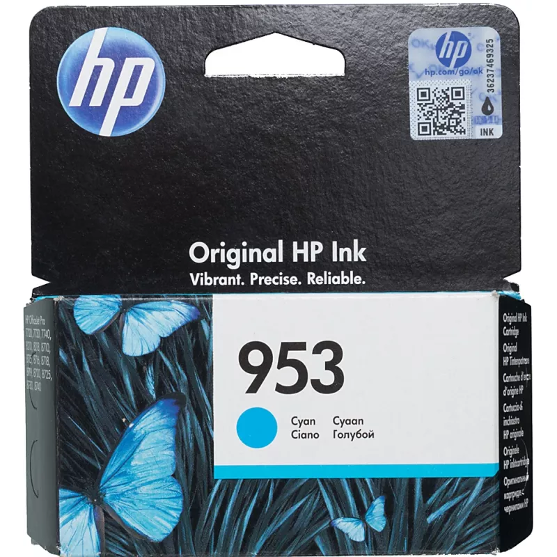 Картридж струйный HP 953 F6U12AE голубой (700стр.) для HP OJP 8710/8715/8720/8730/8210/8725